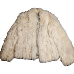 Saga Fox Genuine Natural Blue Norwegian Fox Fur coat Jacket Medium Vintage